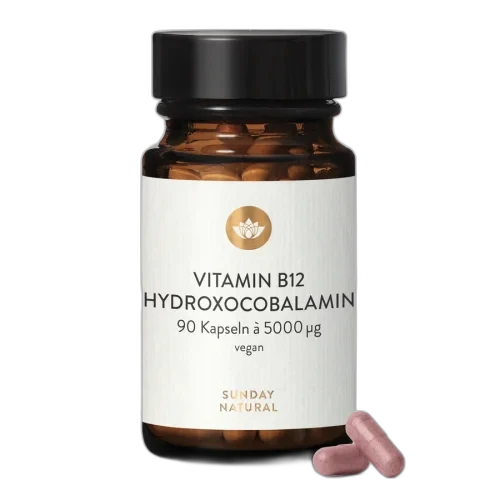 Sunday Natural Vitamine B12 Hydroxocobalamine 5000µg