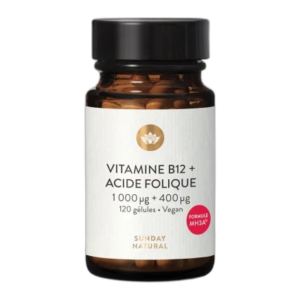 Sunday Natural Vitamine B12 MH3A + acide folique
