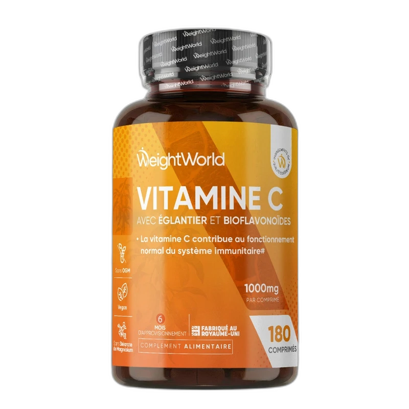 WeightWorld Vitamine C avec Cynorrhodon et Bioflavonoïdes