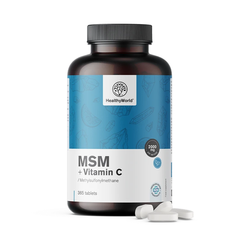 HealthyWorld MSM 2000 mg + vitamine C