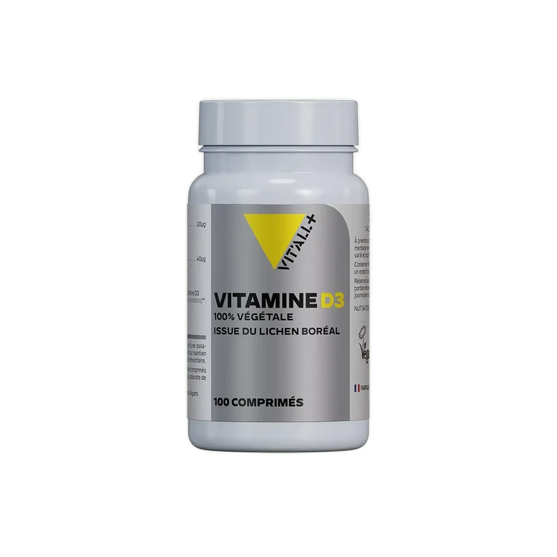VIT'ALL+ VITAMINE D3 VÉGÉTALE 800 U.I 20μG – Comprimés