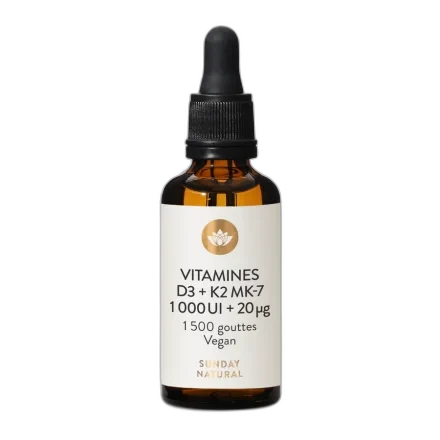 Sunday Natural Vitamine D3 K2 MK7 1000 UI + 20 (XL)