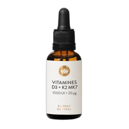 Sunday Natural Vitamines D3 K2 1000 UI + 20