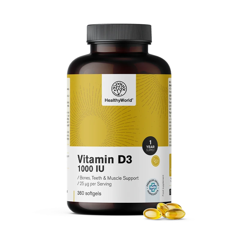 HealthyWorld Vitamine D3 1000 UI