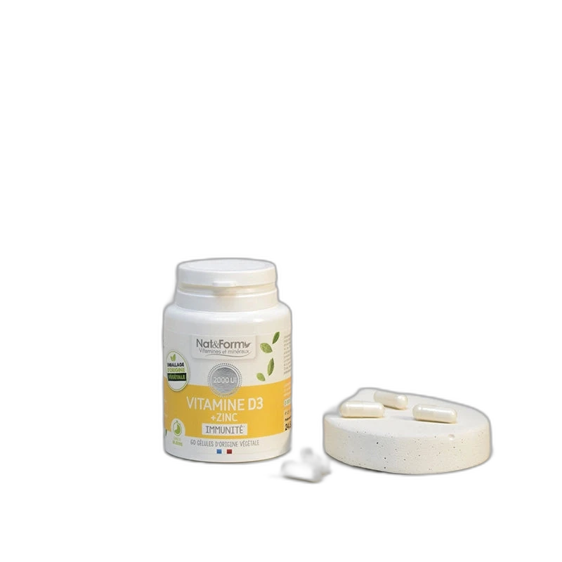 Nat&Form Vitamine D3 + Zinc en gélules