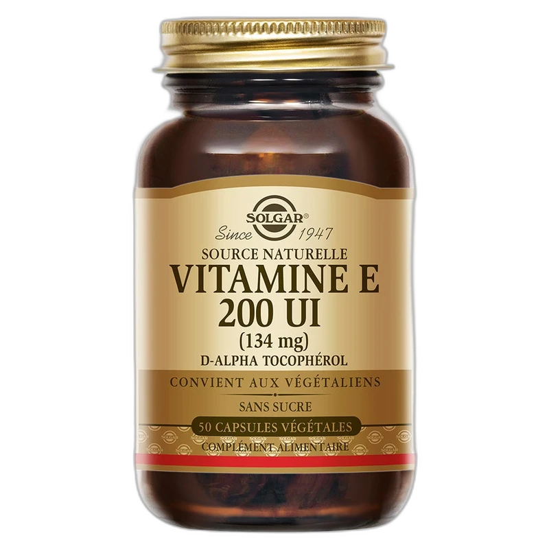 Solgar Vitamine E 200 UI naturelle 50 gélules végétales