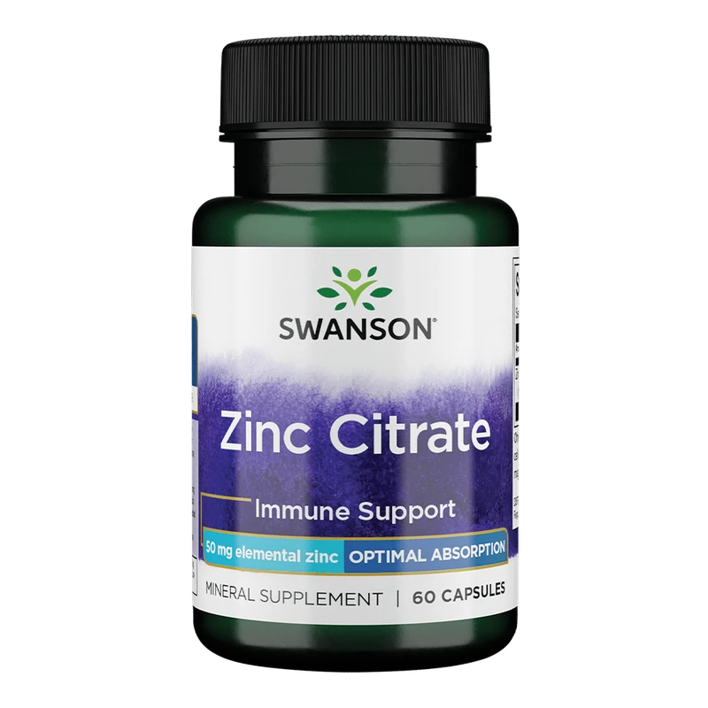 Swanson Gélules Zinc Citrate (50mg Elemental)